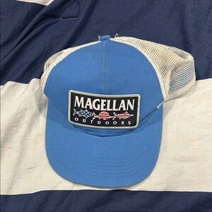 Magellan Outdoors Blue and White Cap